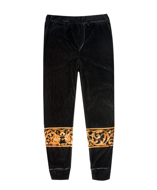 G black velvet pants