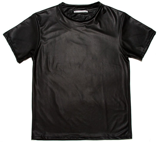 Fake lather t-shirt