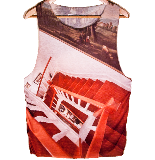 Red stair Tank top