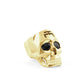 Small Gold Skull Faceted Ring
