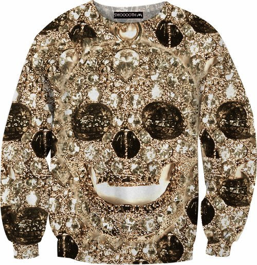 Skull bling 100% Cotton Sweatshirt