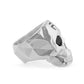 Silver Skull Faceted Ring