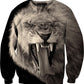 Yawning lion 100% Cotton Sweatshirt