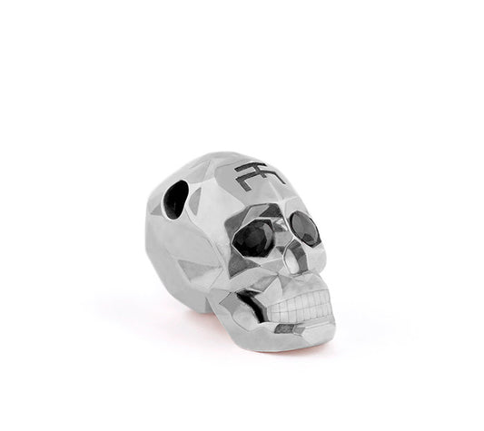 Small Silver Skull Fateced Necklace
